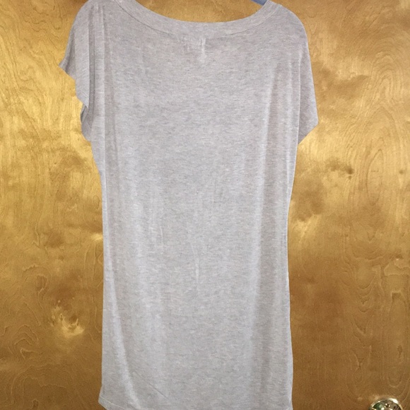 Grey/Black Rose Printed Long Top - Picture 7 of 8